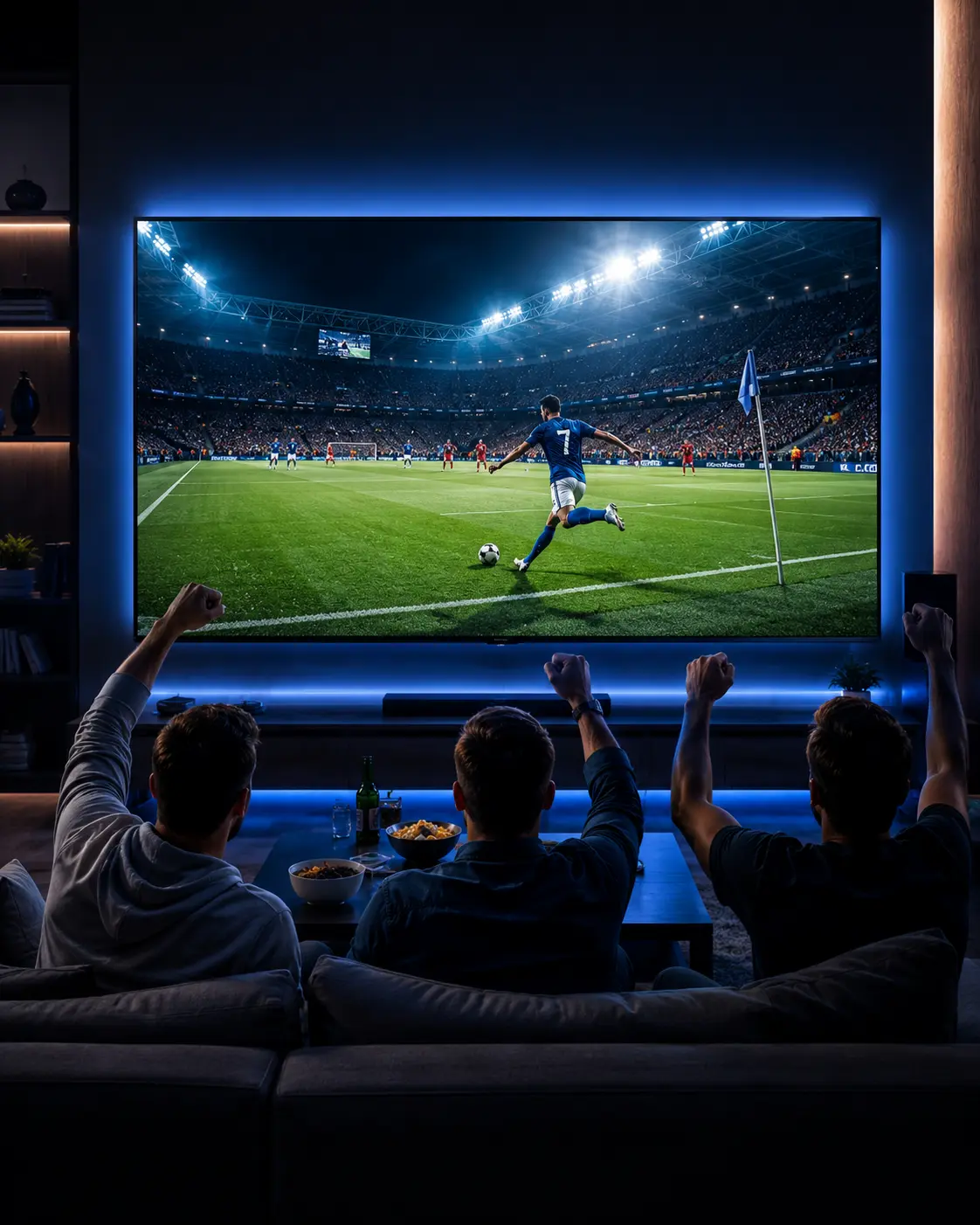 Regarder le football et le sport en direct en 4K avec l'IPTV sur grand écran