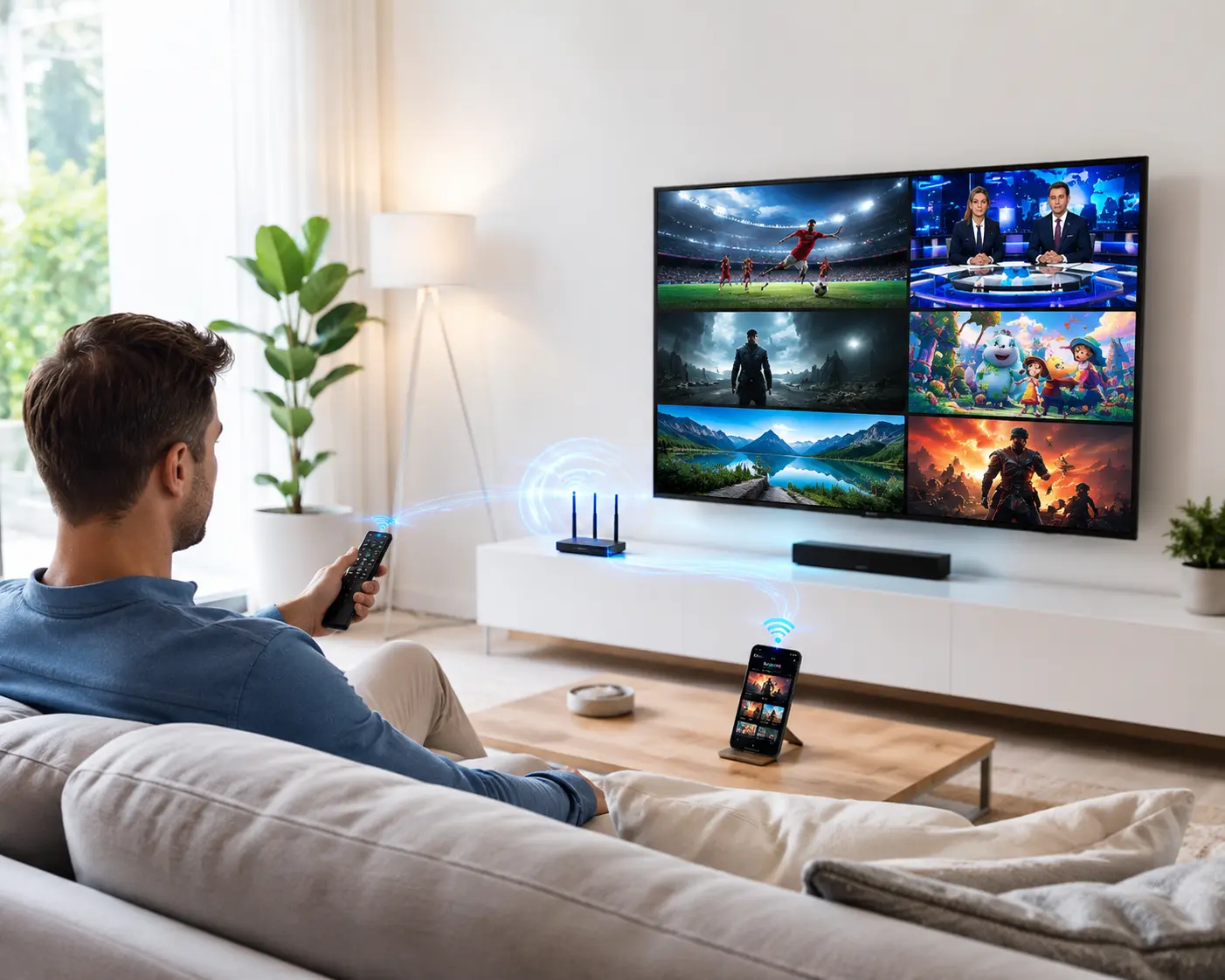 Appareils compatibles IPTV : Smart TV, smartphone, tablette et box
